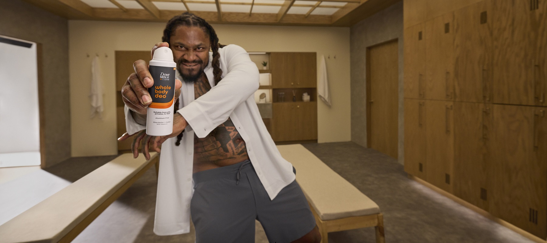 Dove Men+Care partners with Marshawn Lynch  for a campaign targeting men's body care
